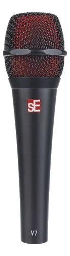 Microfone Se Electronics V7 Black Supercardioide Dinâmico Vo Preto